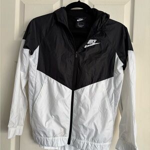 Nike Black and White Windbreaker Jacket